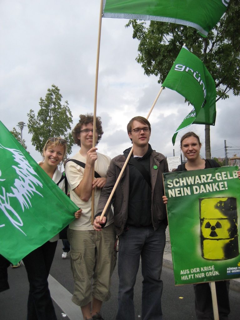 Die Grüne Jugend protestiert gegen Schwarz-Gelb