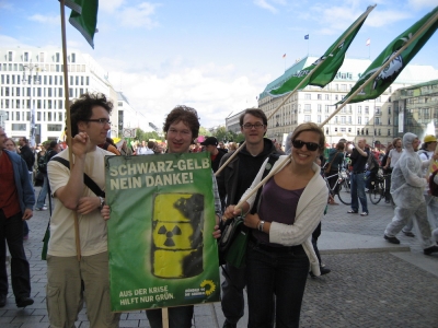 Die Grüne Jugend protestiert gegen Schwarz-Gelb
