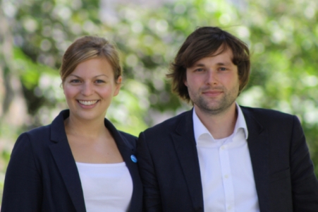 Tolles Team: Katharina Schulze und Sebastian Weisenburger führten gemeinsam die Münchner Grünen