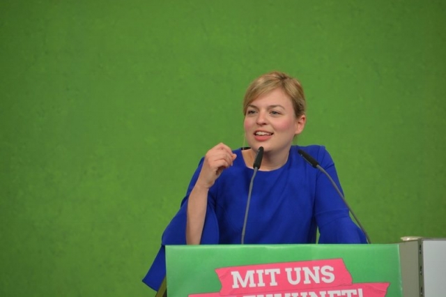Katharina Schulze beim Programm-Parteitag in Hirschaid. Mit uns die Zukunft!