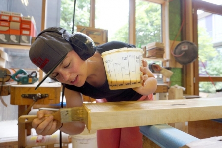 Im Einsatz für Bayern in einer Schreinerei in Laufach - hat Spaß gemacht mit Holz zu arbeiten!