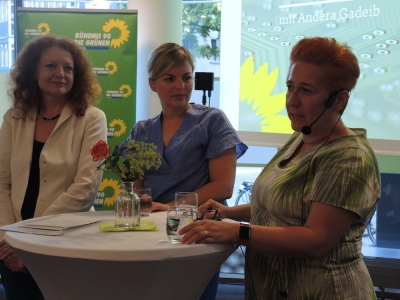 Grüner Wirtschaftsempfang: Margarete Bause, Katharina Schulze, Andera Gadeib