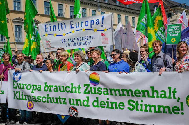 Bei der Europa-Demo in München